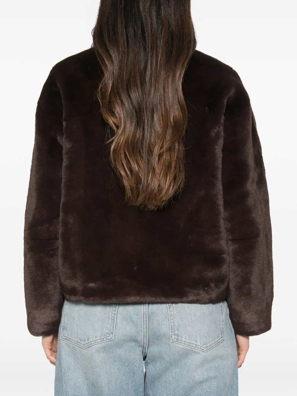 Ap Paris Brooks Faux Fur Jacket