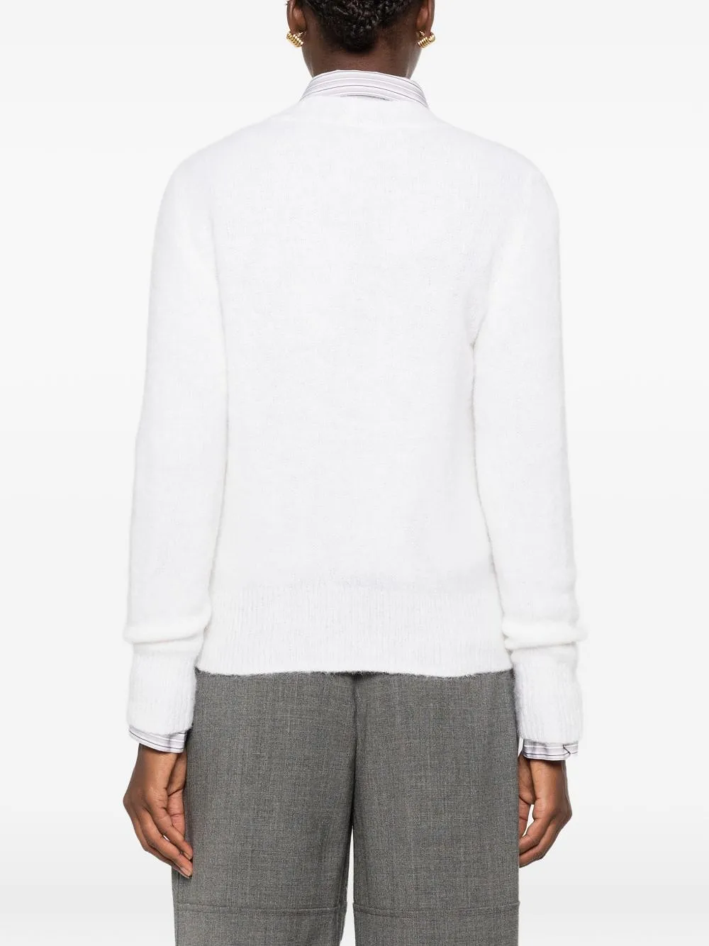 Base Wool V Necked Cardigan