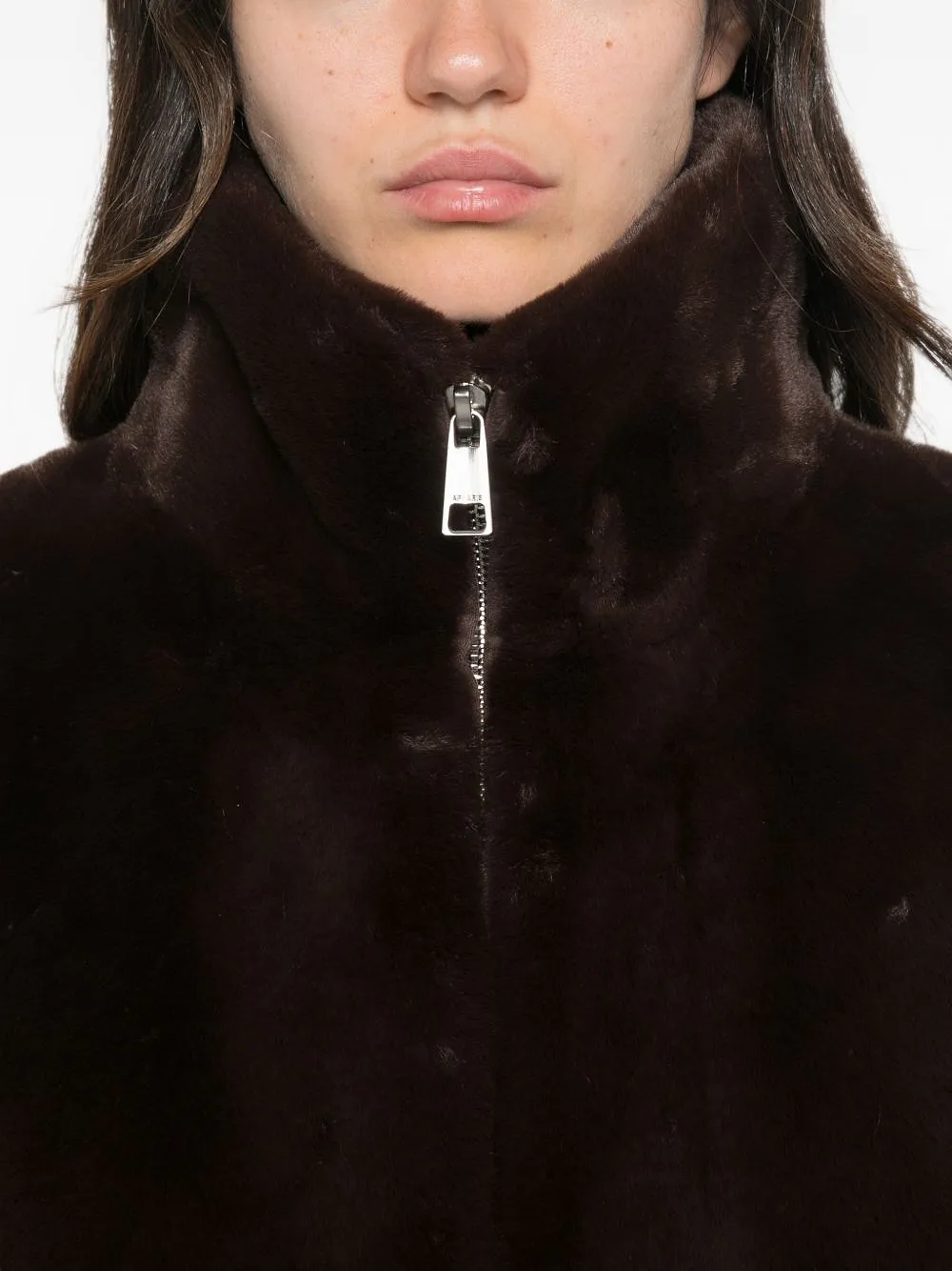 Ap Paris Brooks Faux Fur Jacket