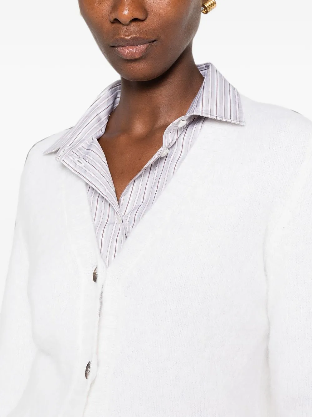 Base Wool V Necked Cardigan