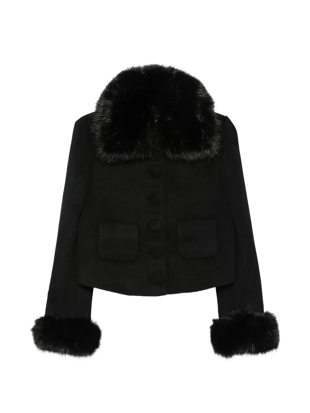 Self Portrait Faux Fur Trim Jacket