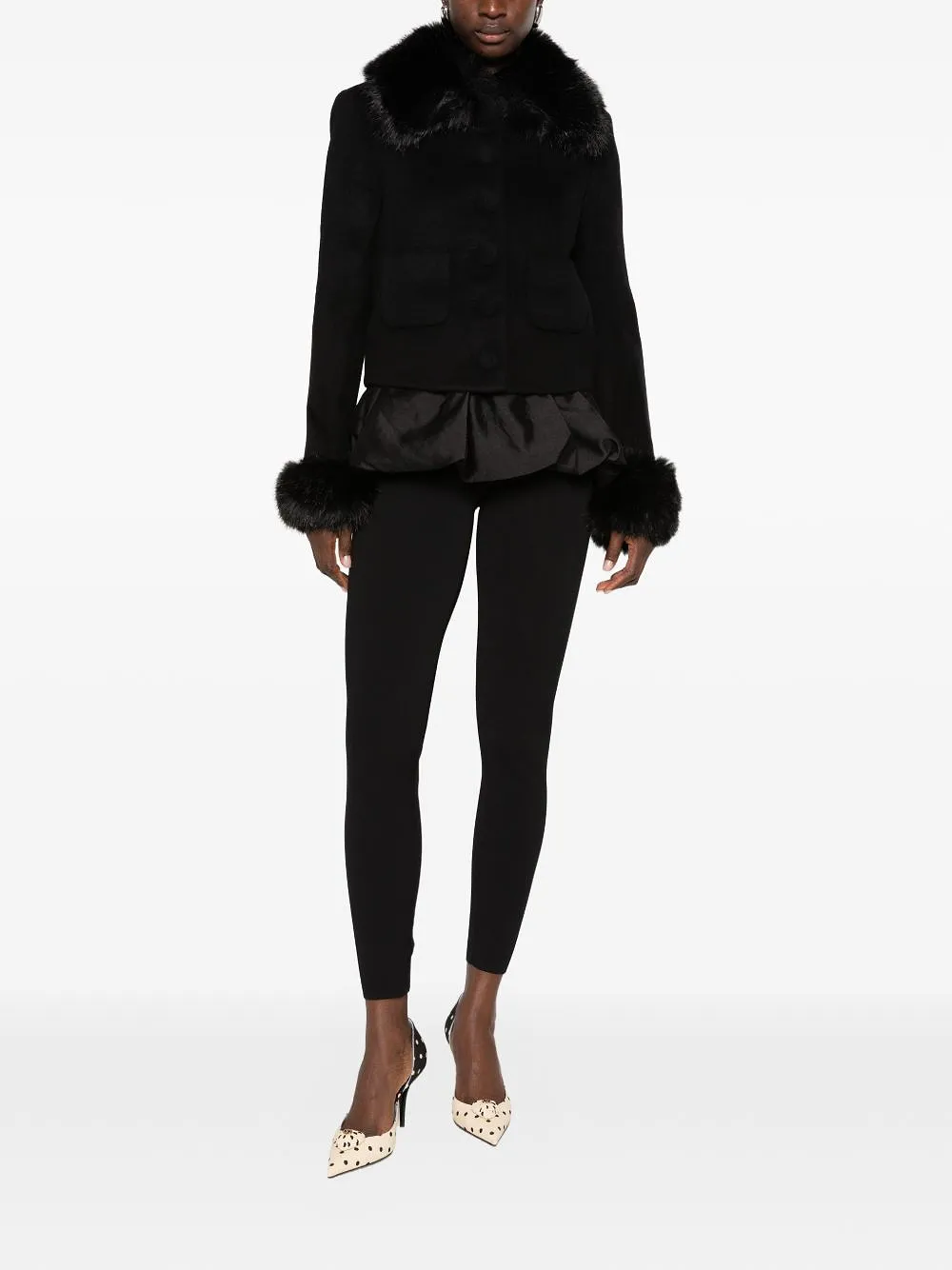 Self Portrait Faux Fur Trim Jacket