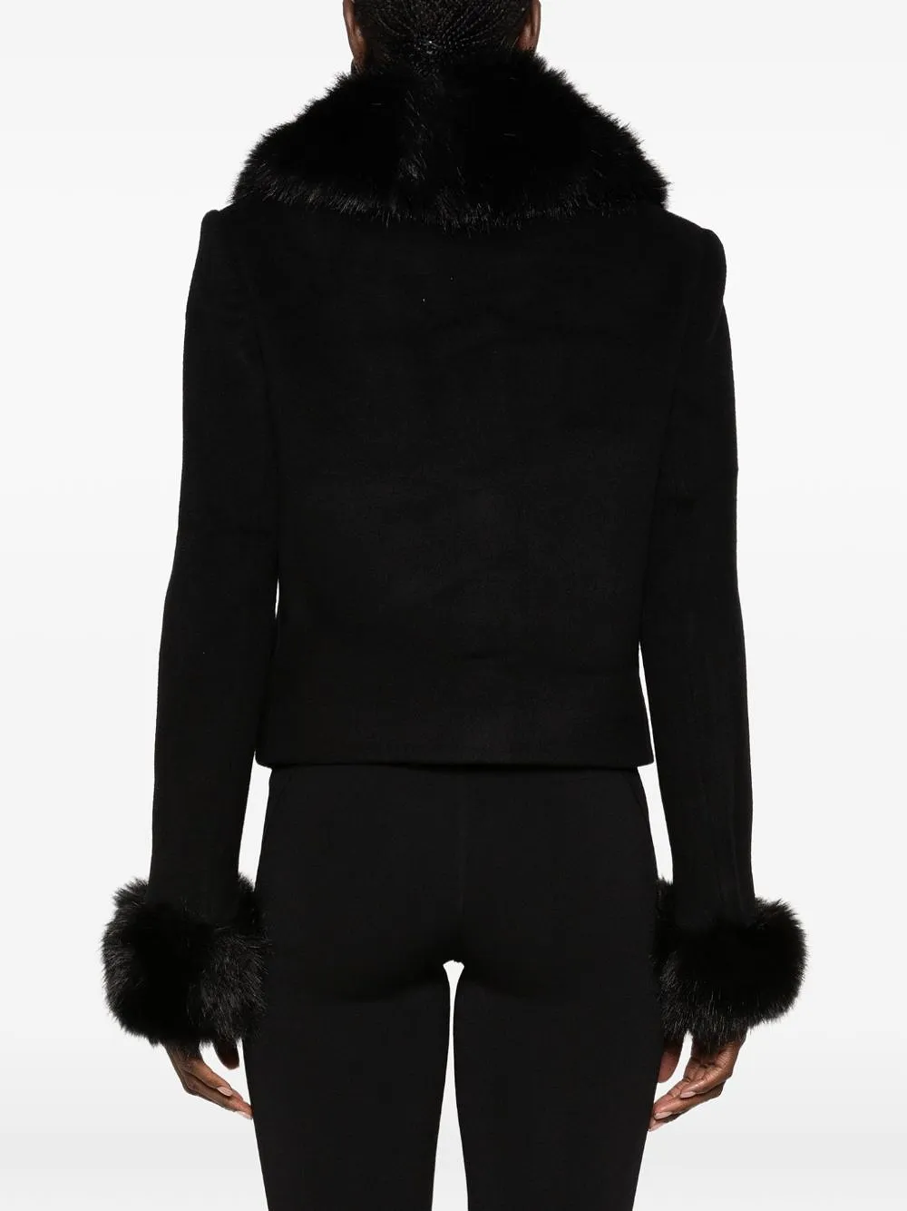 Self Portrait Faux Fur Trim Jacket