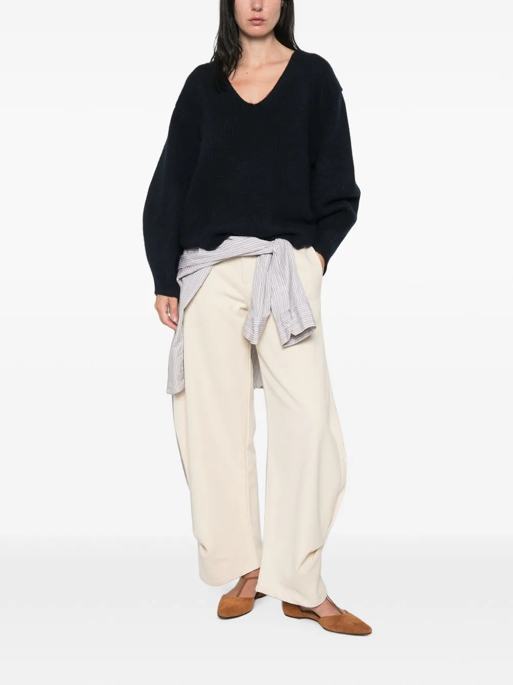 Soft Goat Cashmere V Necked Sweater