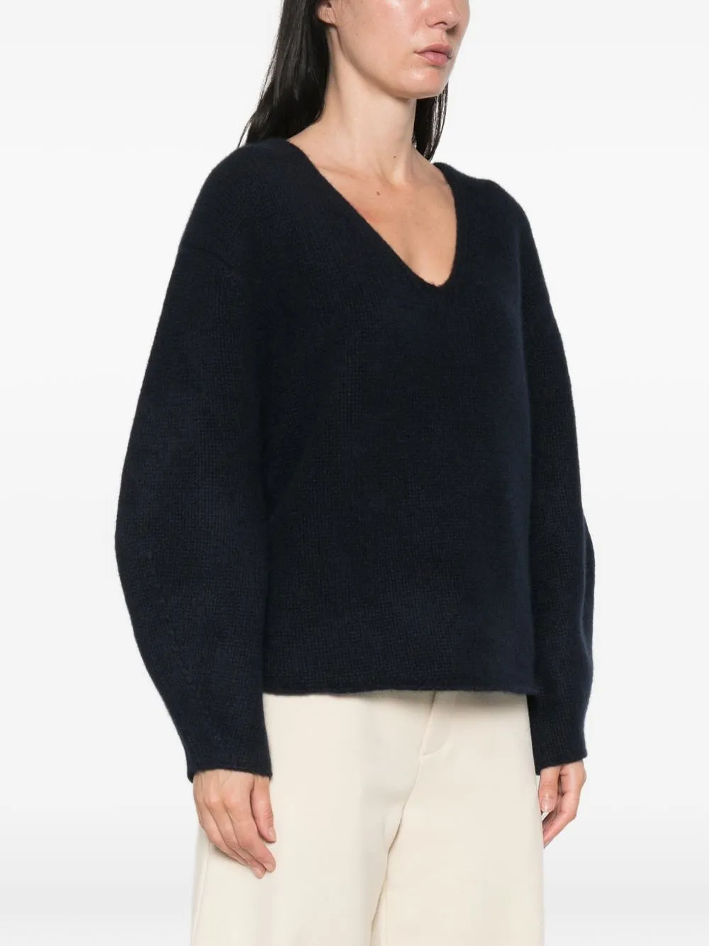 Soft Goat Cashmere V Necked Sweater