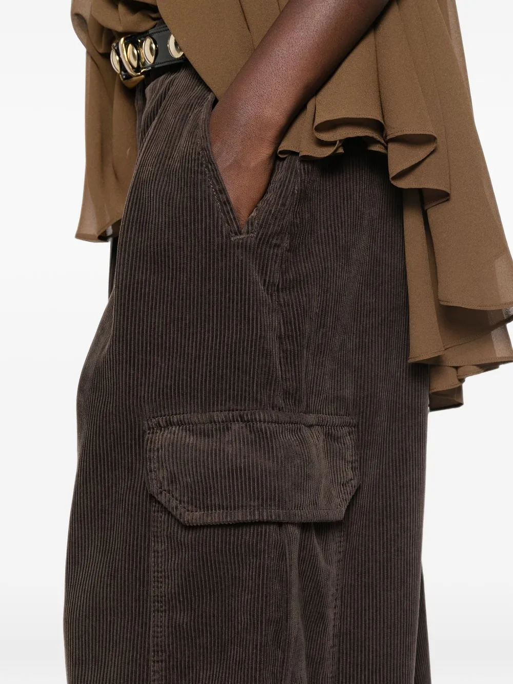 Front Street Velvet Cargo Trousers