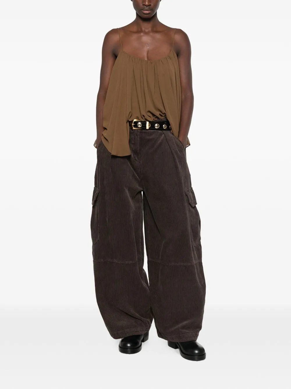 Front Street Velvet Cargo Trousers