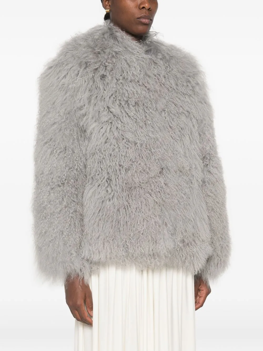 Martha Louis Shearling Effect Jacket