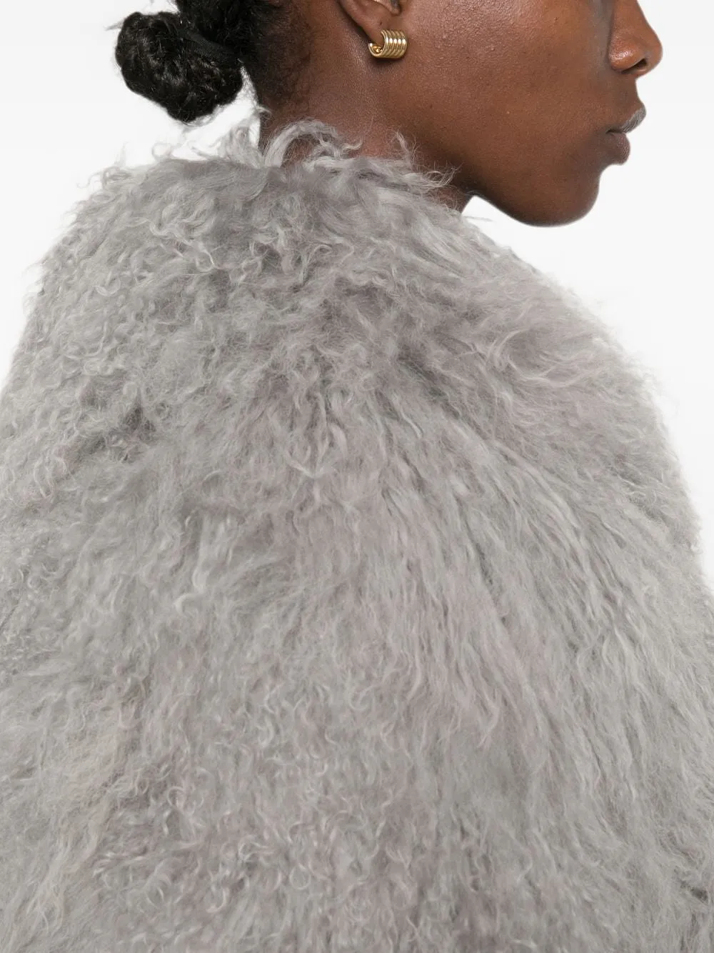 Martha Louis Shearling Effect Jacket