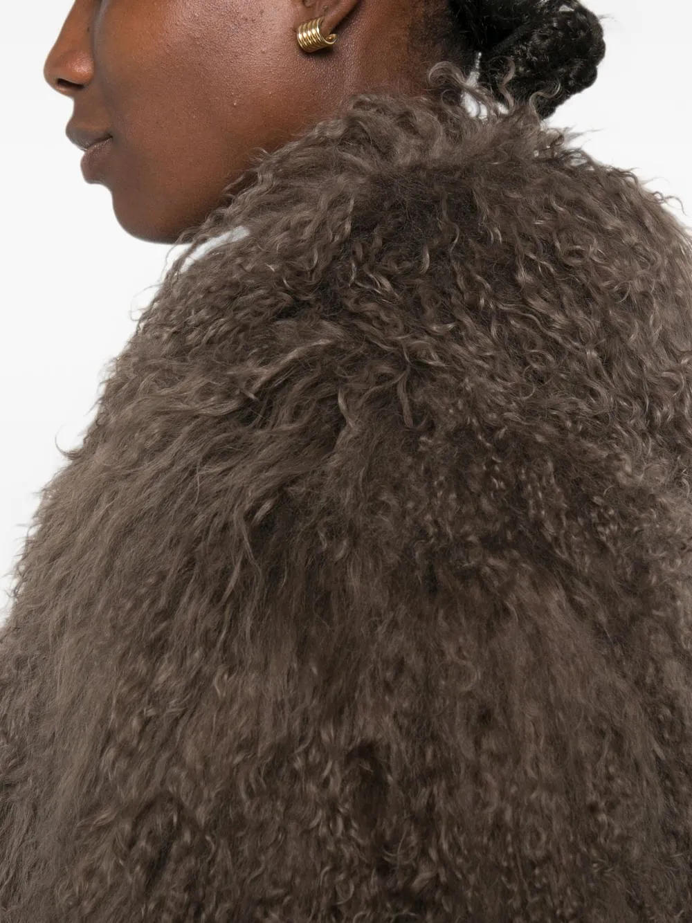 Martha Louis Shearling Effect Jacket