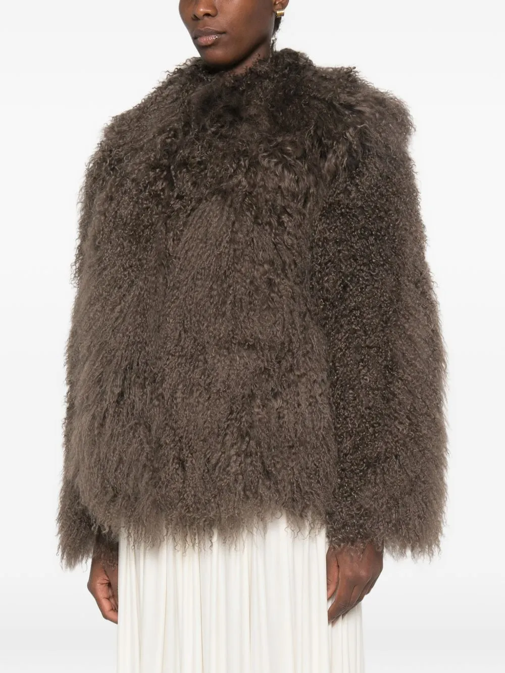 Martha Louis Shearling Effect Jacket