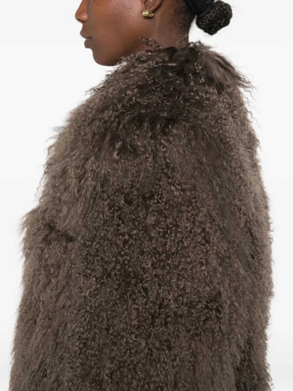 Martha Louis Shearling Effect Jacket