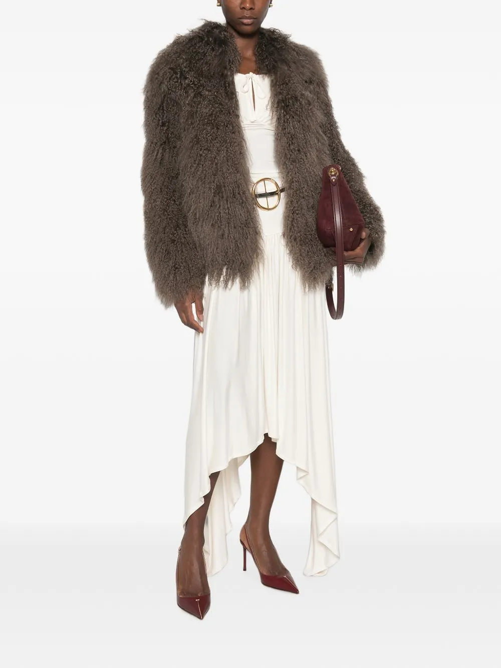 Martha Louis Shearling Effect Jacket