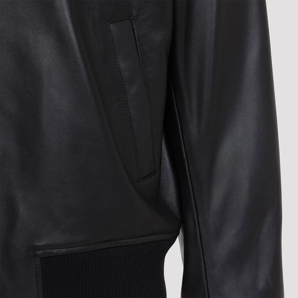Ami Paris Zipped Leather Jacket