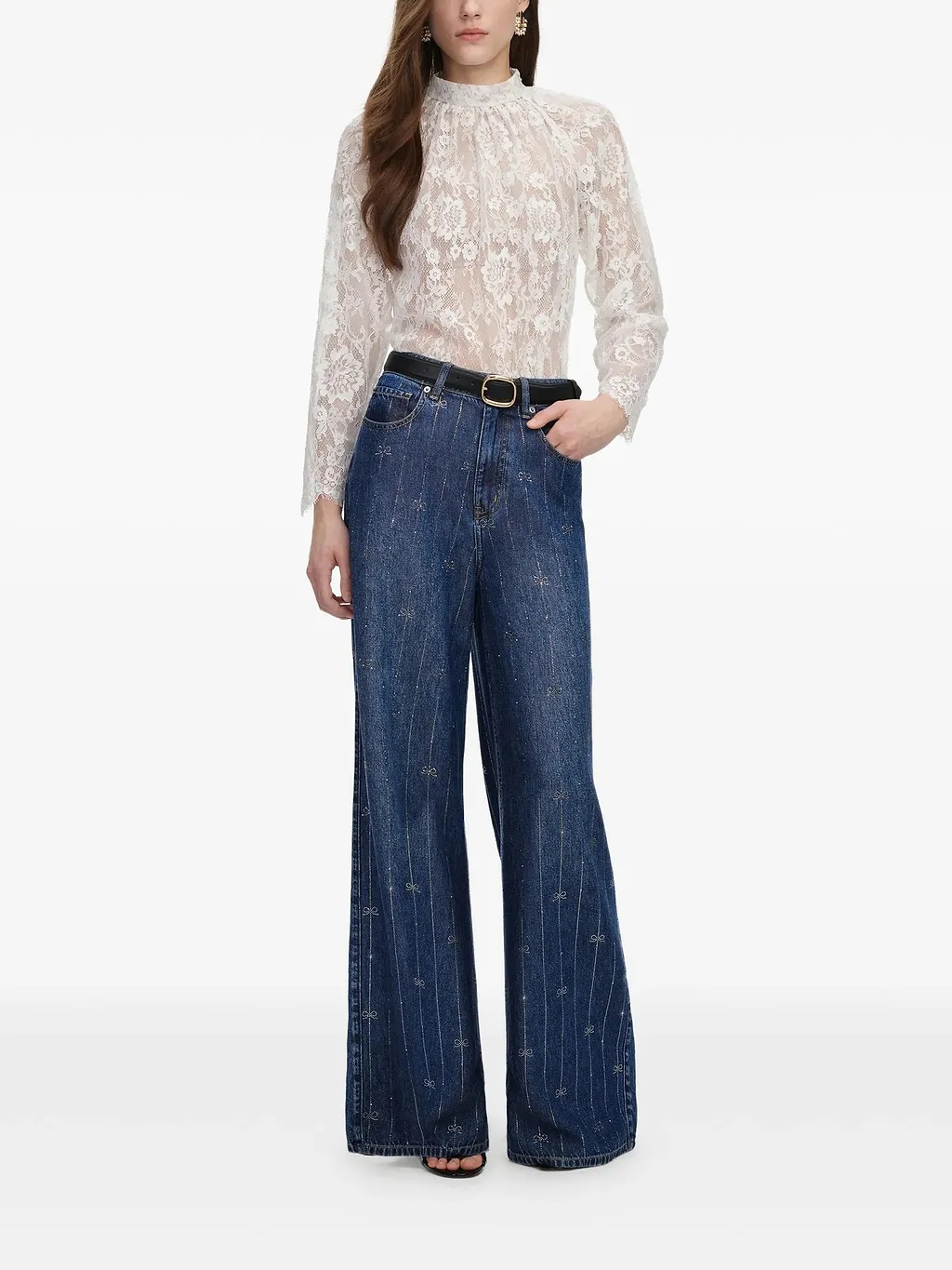 Self Portrait White Lace Blouse