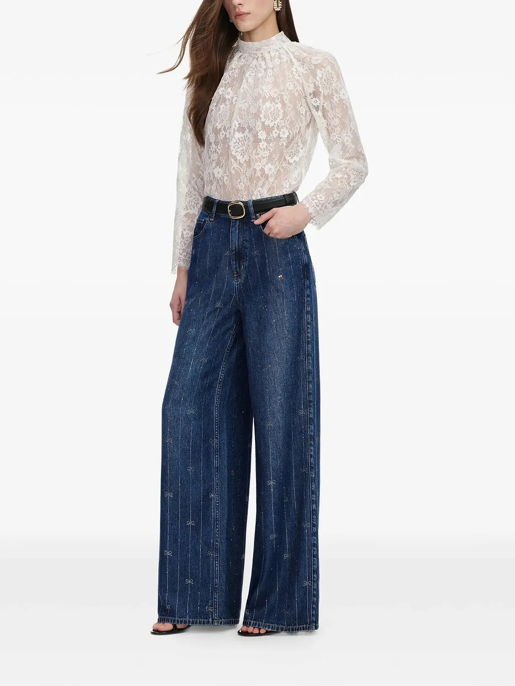 Self Portrait White Lace Blouse