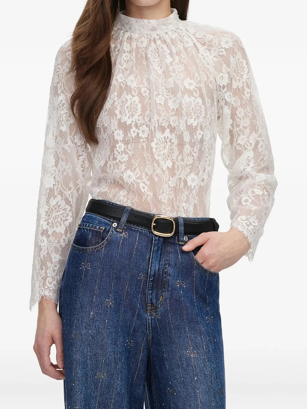Self Portrait White Lace Blouse
