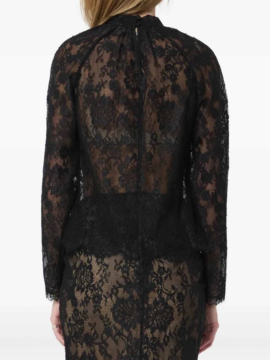 Self Portrait Black Lace Blouse