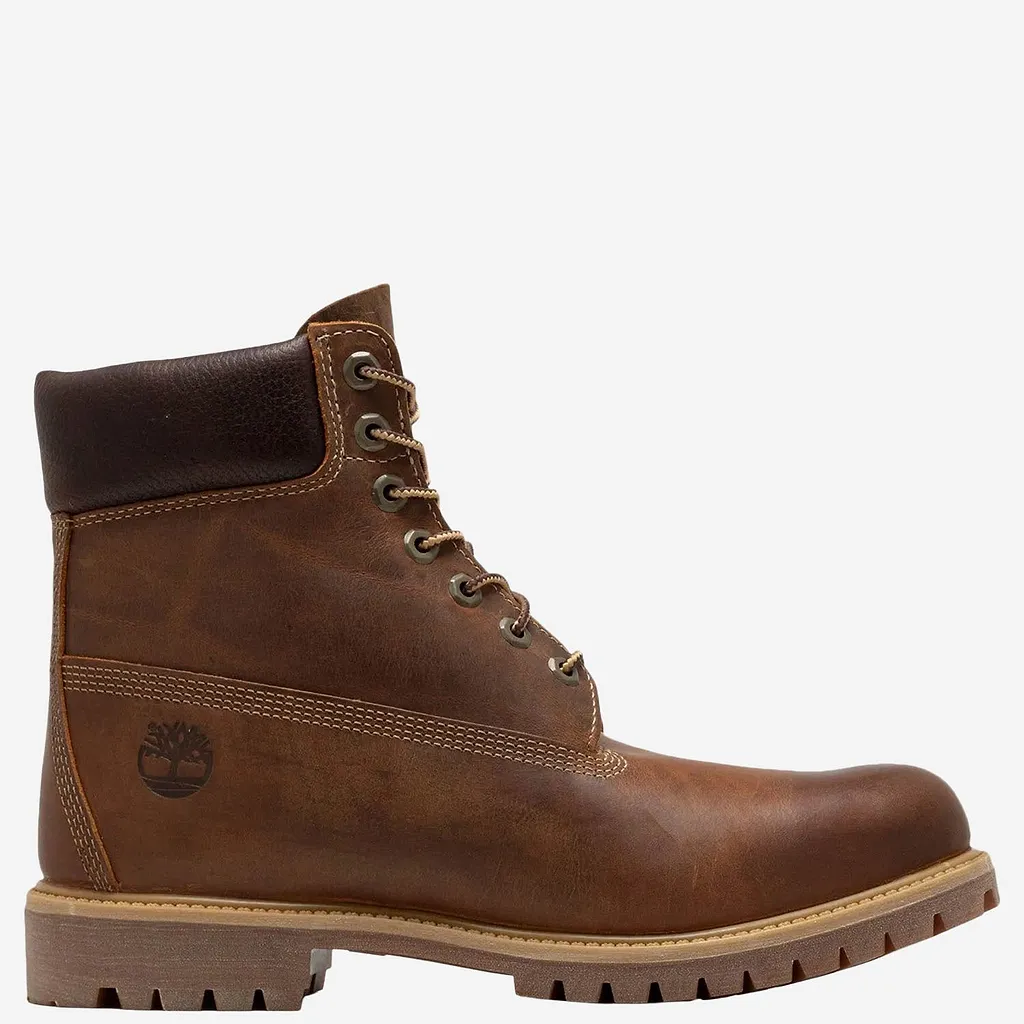 Timberland Premium 6 Inch Leather Ankle Boots With Logo