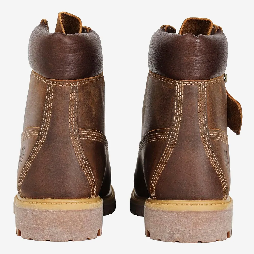 Timberland Premium 6 Inch Leather Ankle Boots With Logo