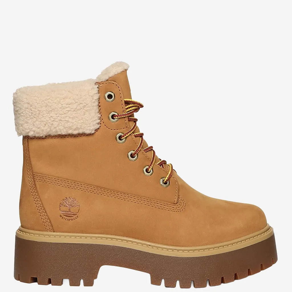 Timberland Stone Street Leather Ankle Boots With Logo