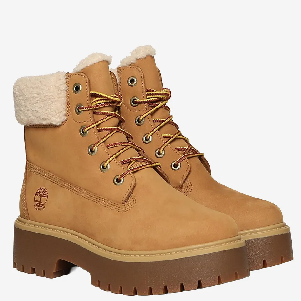 Timberland Stone Street Leather Ankle Boots With Logo