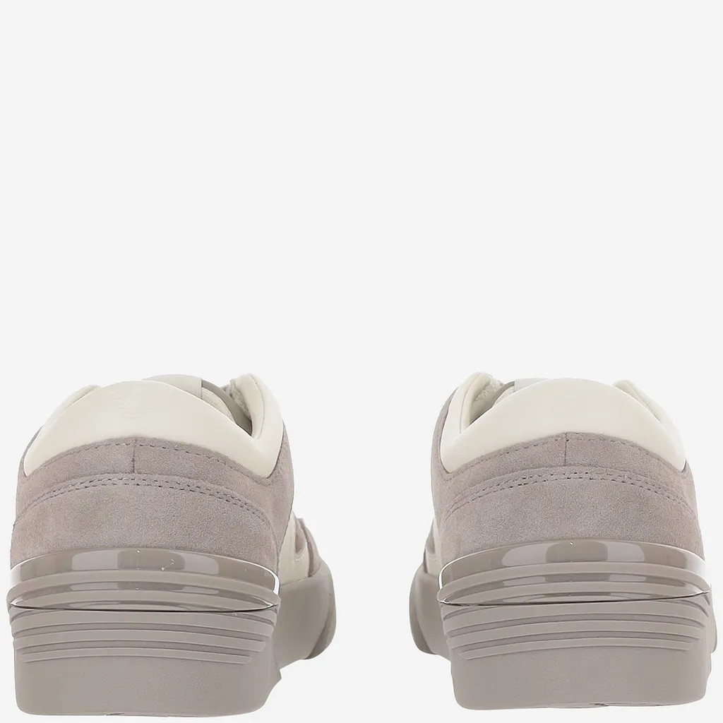 Ea7 Leather Sneakers With Side Logo