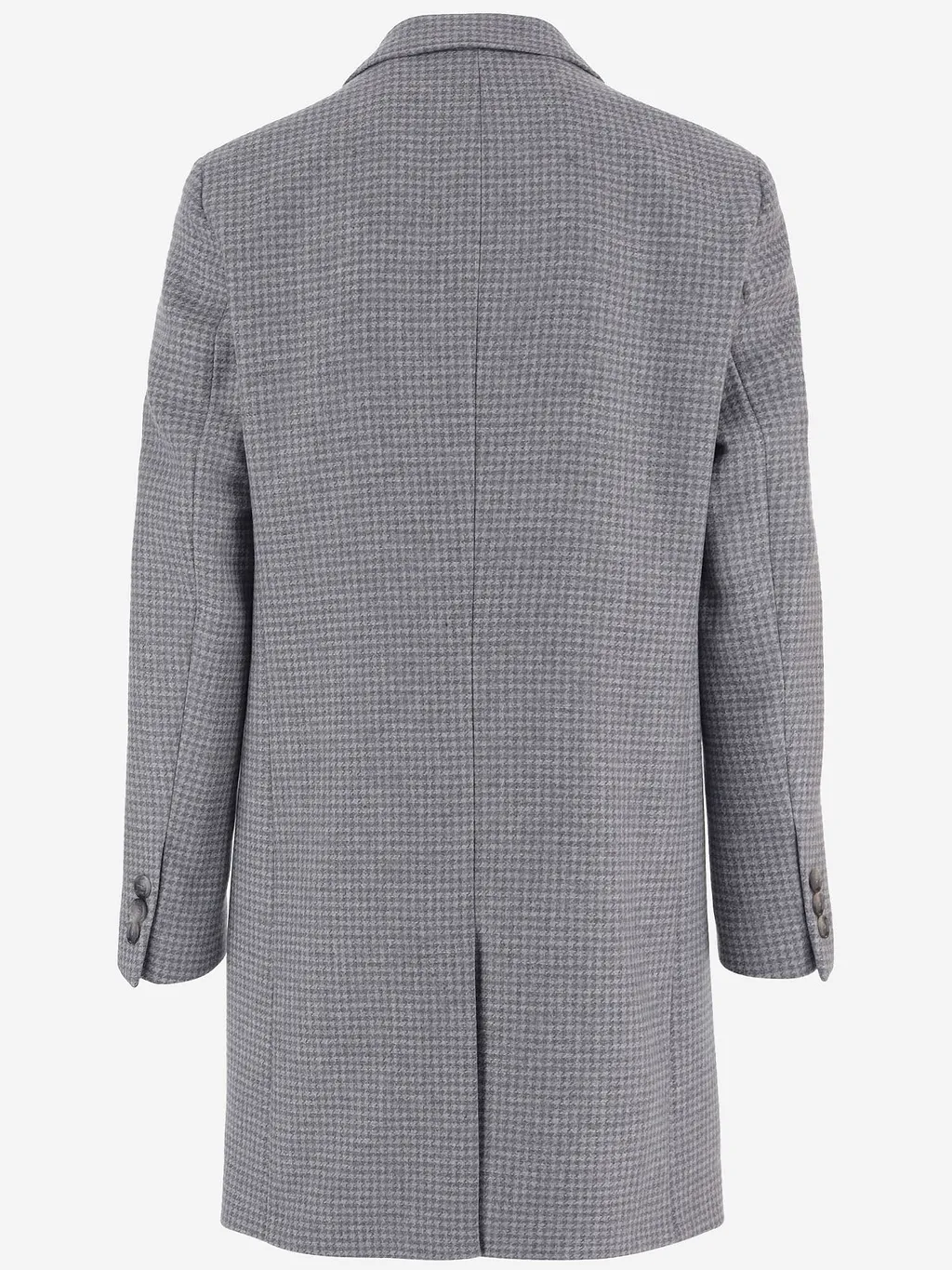 Hugo Boss Wool Coat With Henspeat Pattern