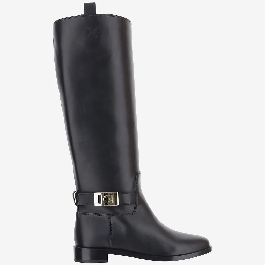 Salvatore Ferragamo Zakia Leather Boots