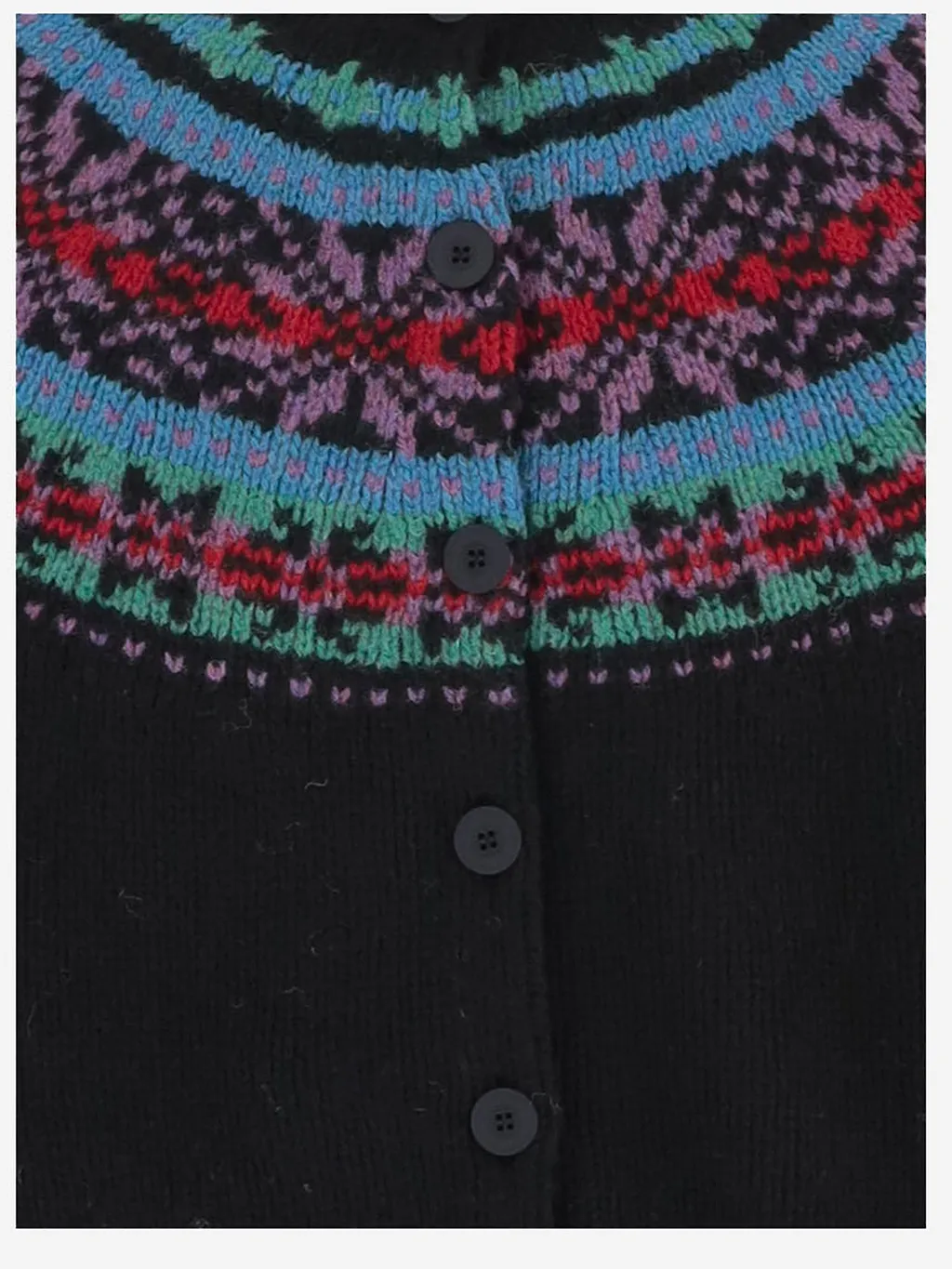 Howlin Wool Cardigan With Jacquard Pattern