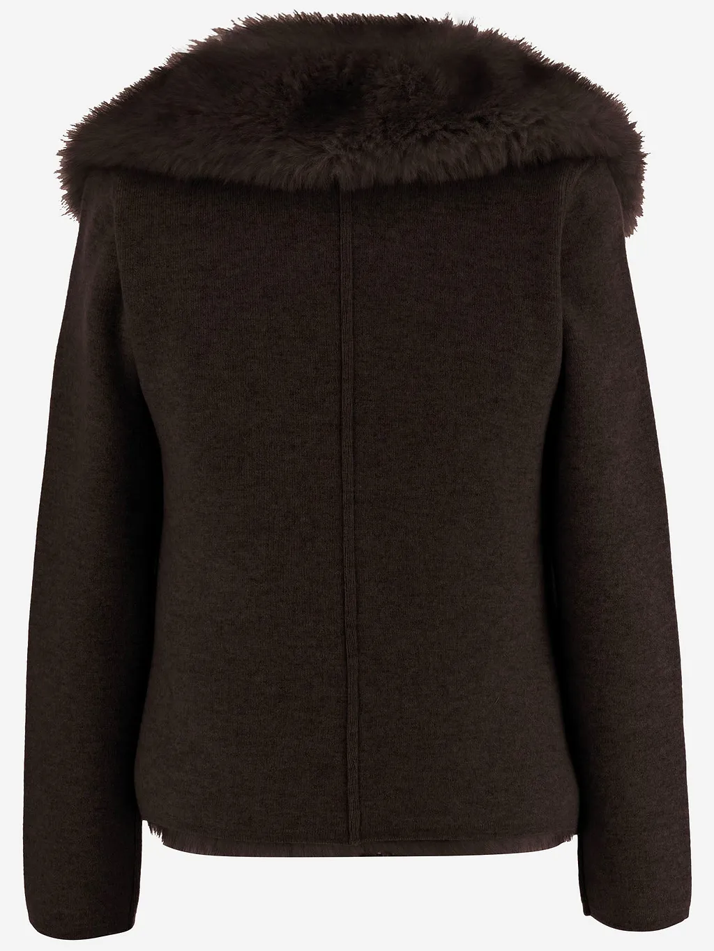 Bruno Manetti Wool And Cashmere Jacket With Fur
