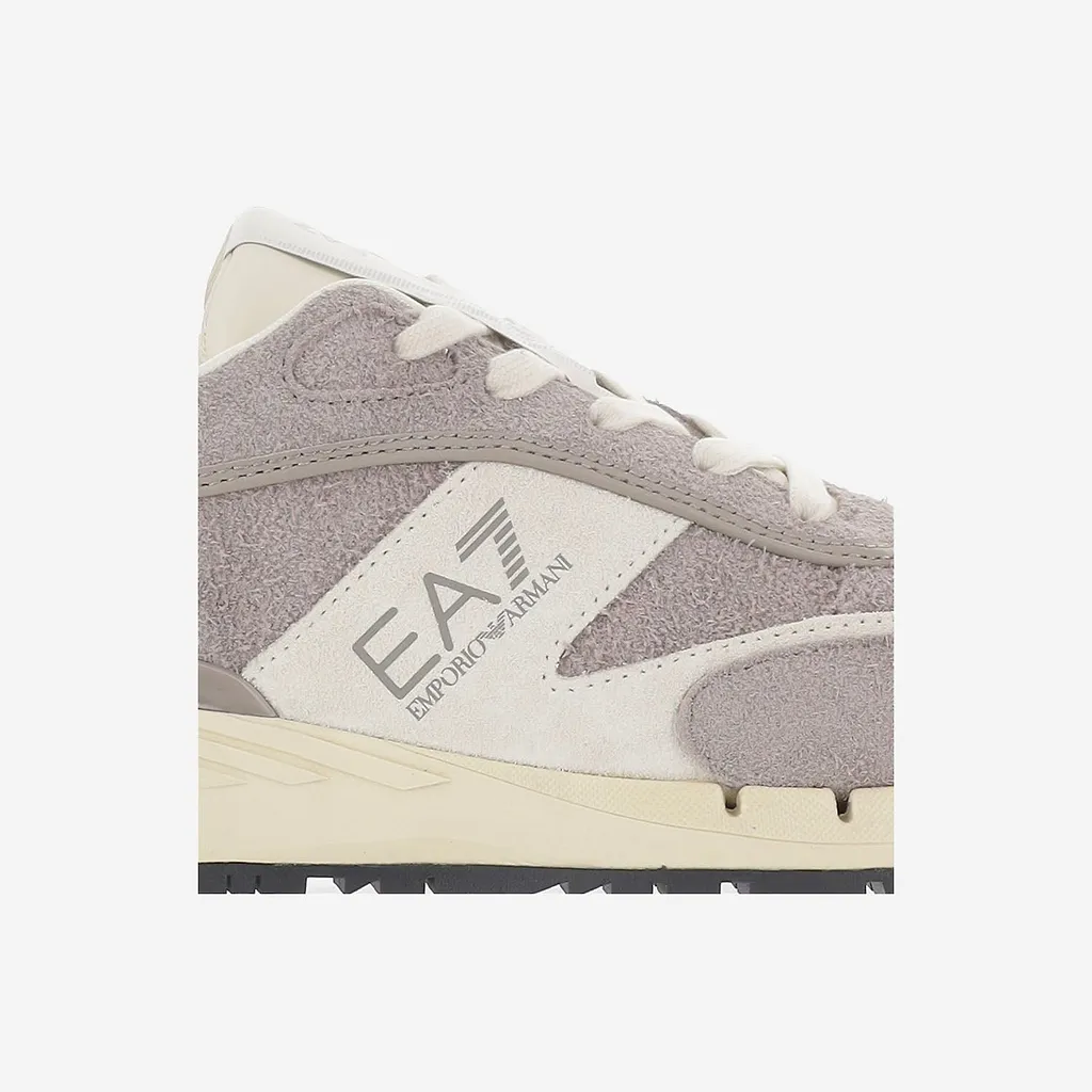 Ea7 Leather Sneakers With Logo