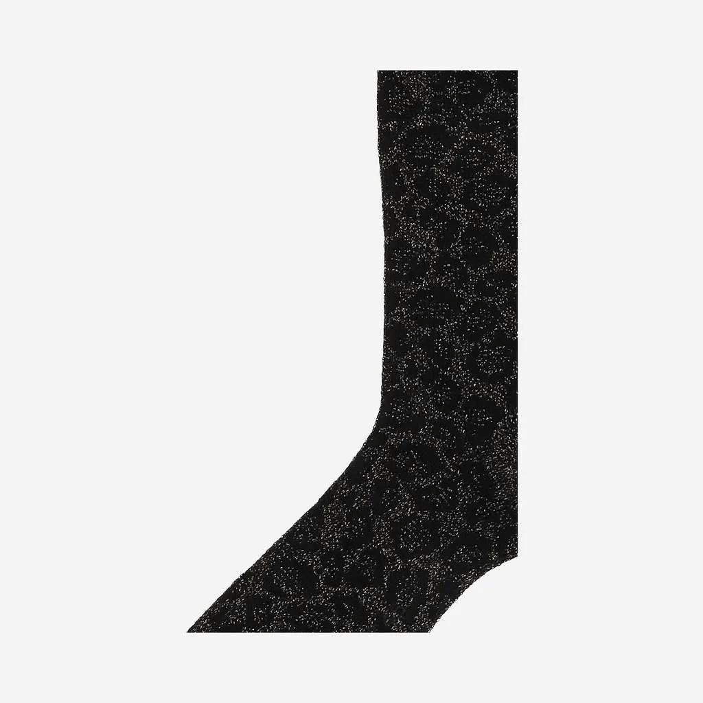 Ant45 Stretch Cotton Blend Socks With Animal Print