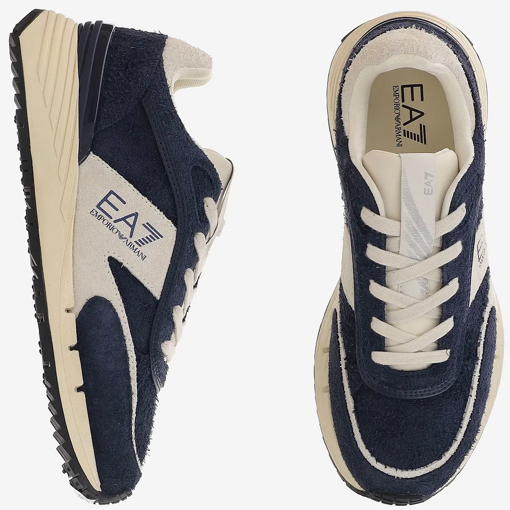 Ea7 Leather Sneakers With Logo