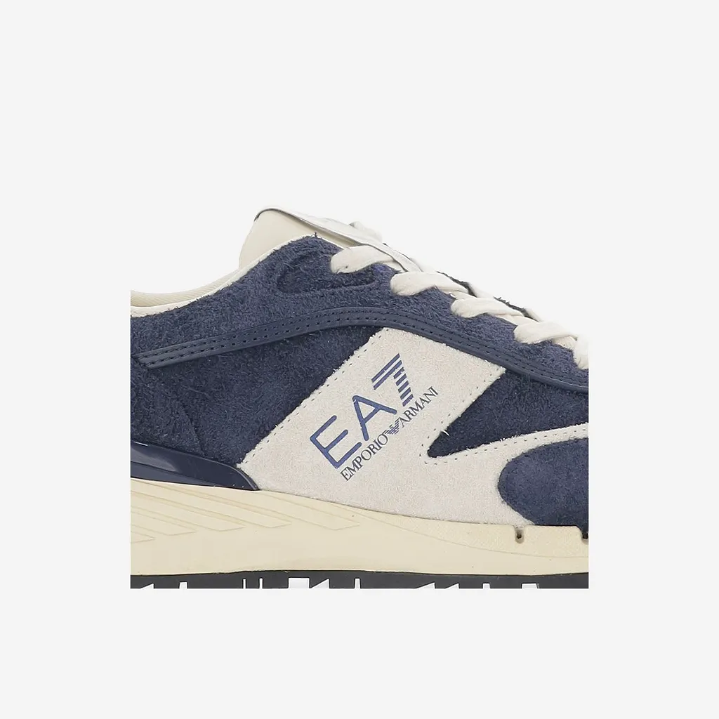 Ea7 Leather Sneakers With Logo