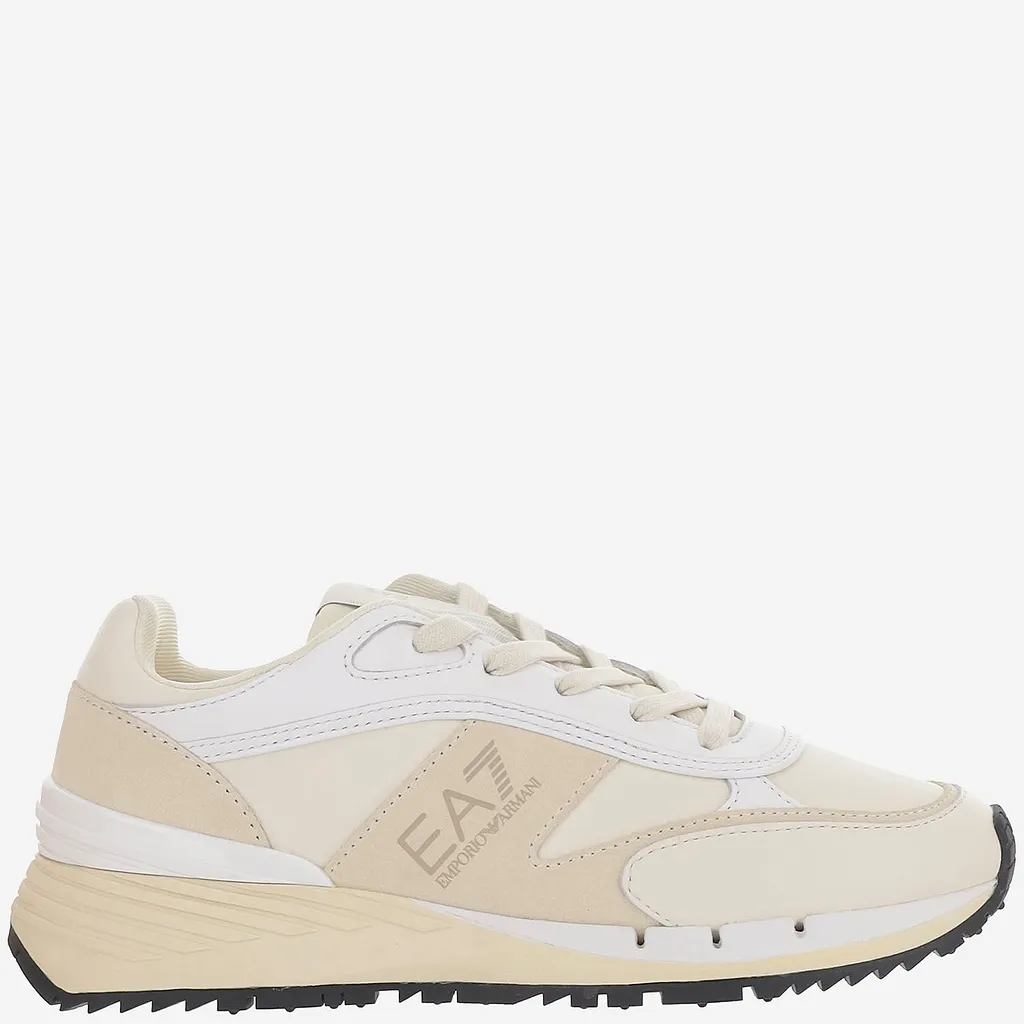 Ea7 Leather Sneakers With Logo
