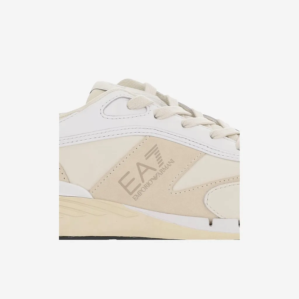 Ea7 Leather Sneakers With Logo