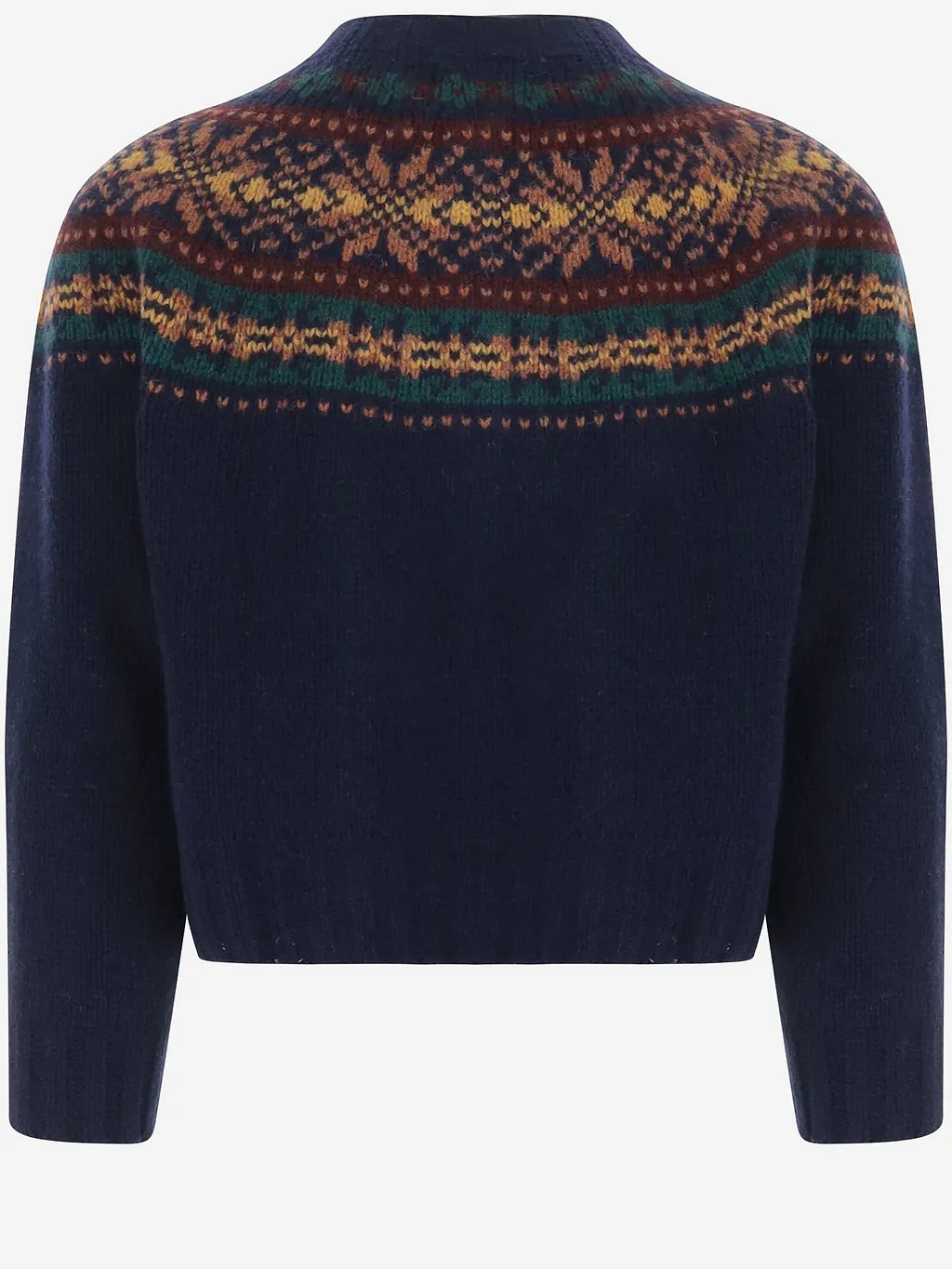 Howlin Wool Cardigan With Jacquard Pattern
