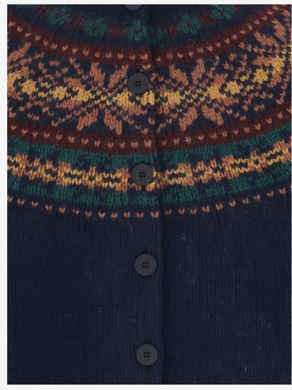 Howlin Wool Cardigan With Jacquard Pattern