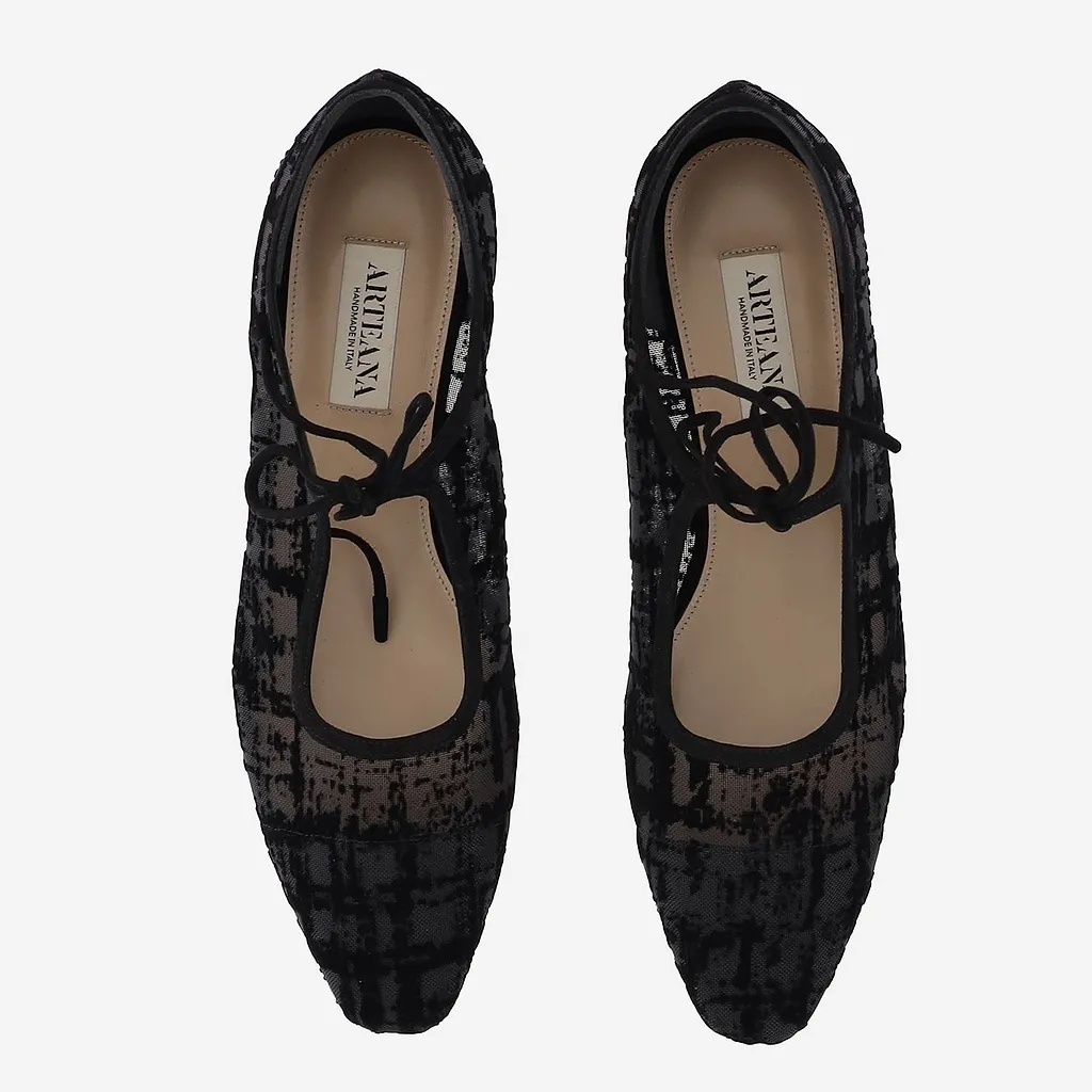 Arteana Mesh And Leather Flats