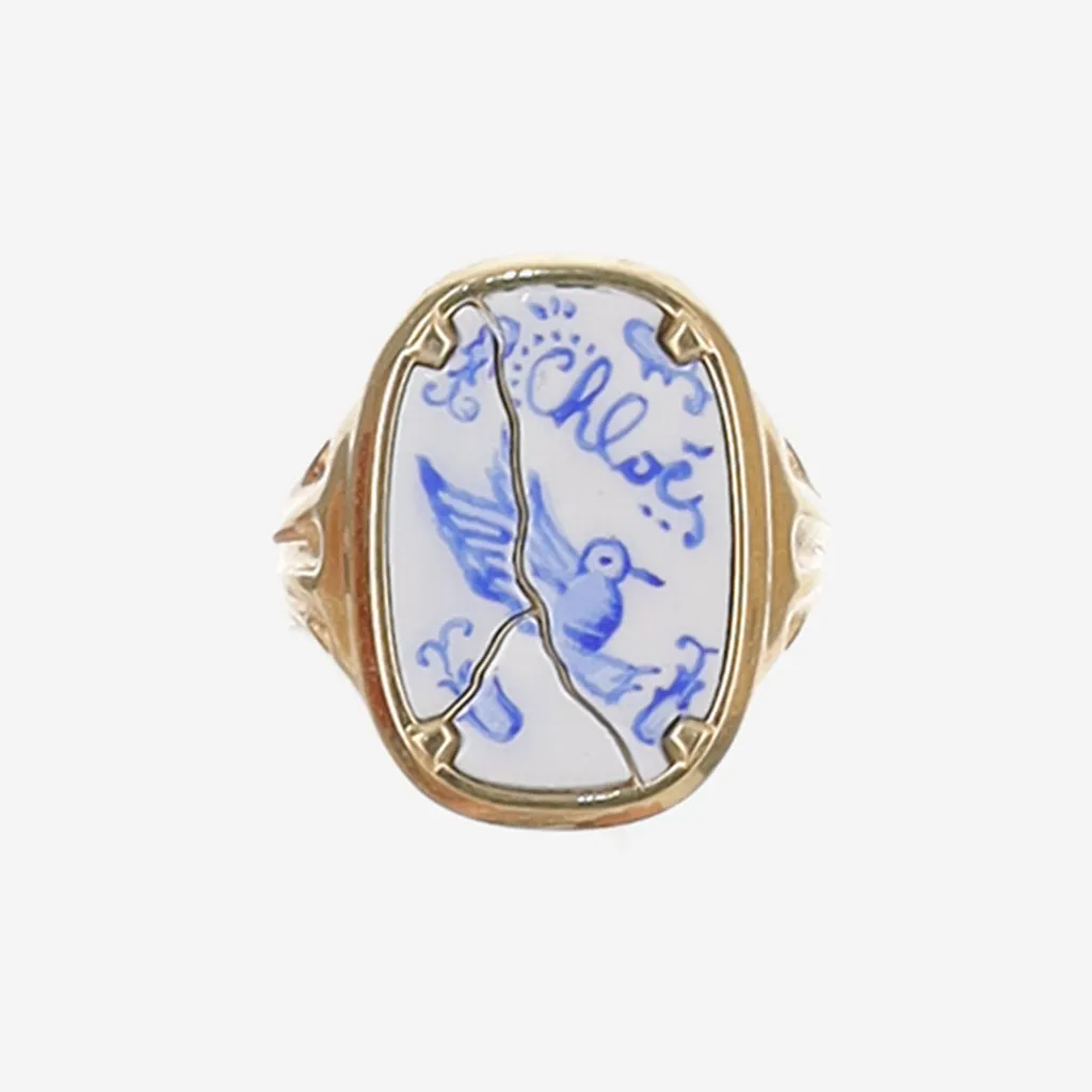 Chloè Brass Hummingbird Ring