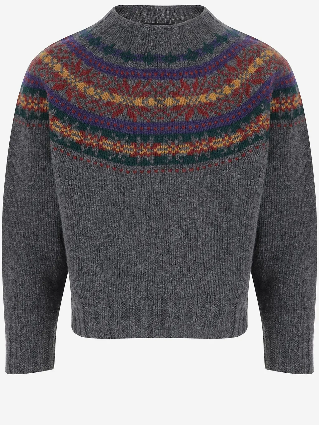 Howlin Wool Sweater With Jacquard Pattern