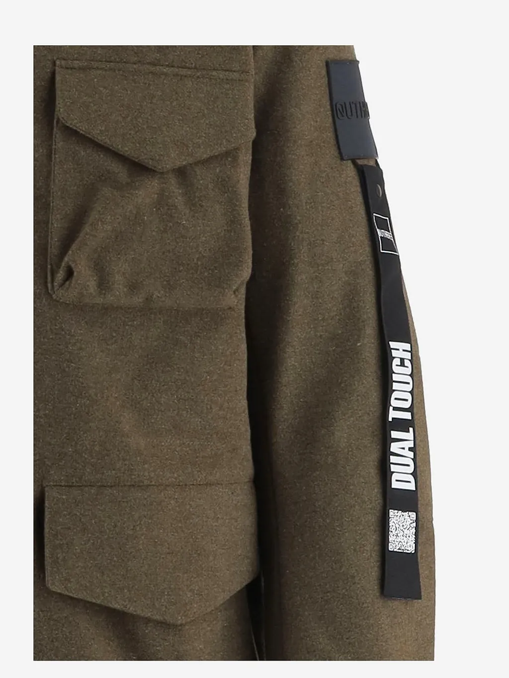 Outhere Technical Wool Blend Jacket With Multiple Pockets