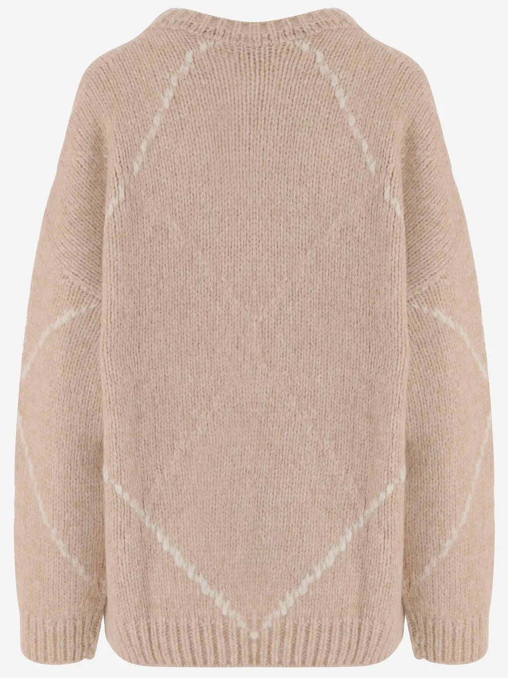 Bruno Manetti Alpaca Blend Sweater With Diamond Pattern