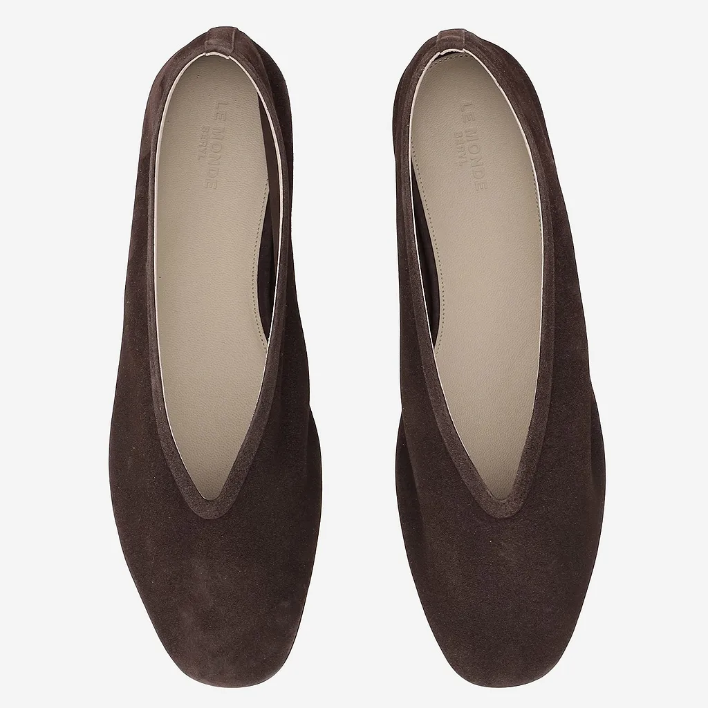 Le Monde Beryl Luna Suede Flat Shoes
