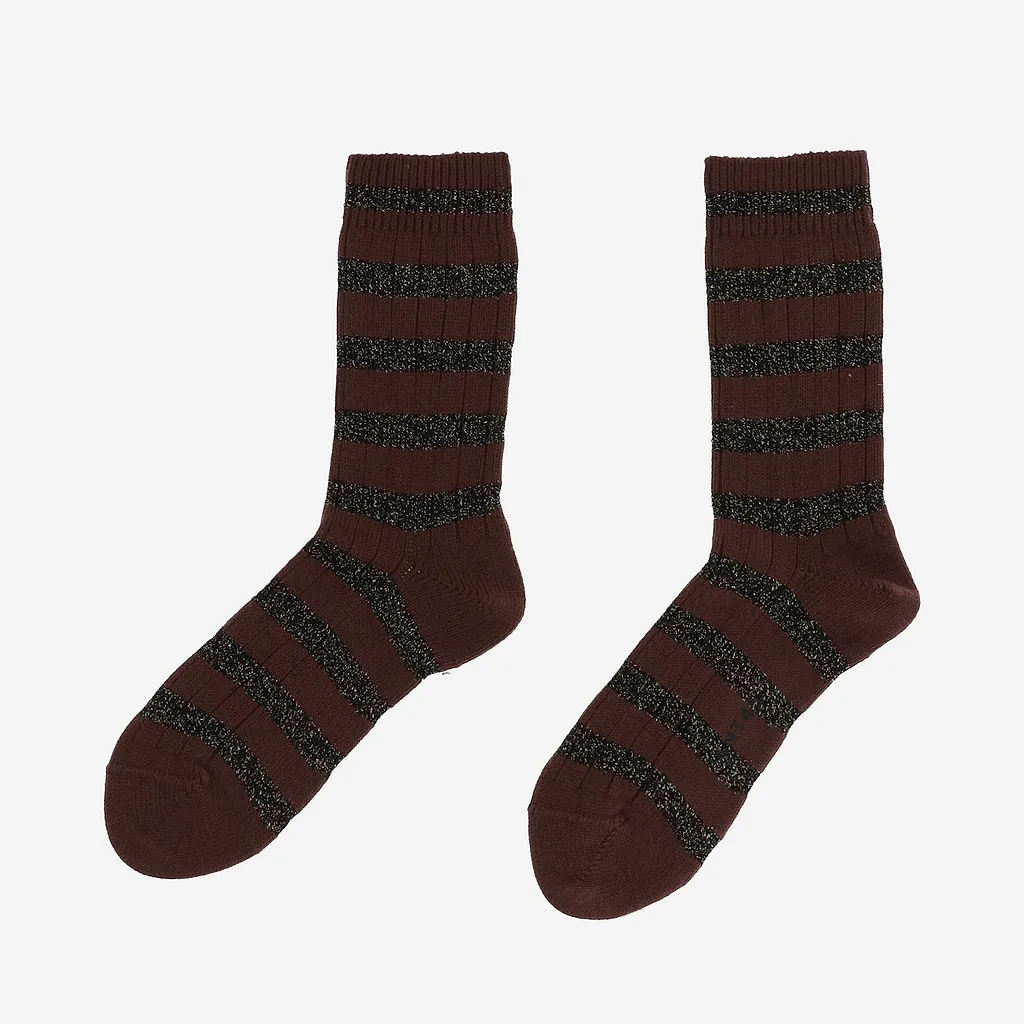 Ant45 Stretch Cotton Blend Socks With A Striped Pattern