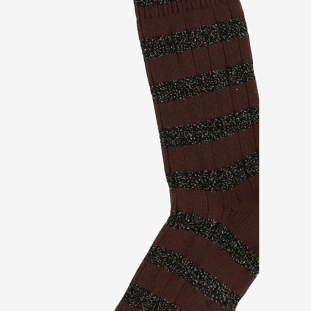 Ant45 Stretch Cotton Blend Socks With A Striped Pattern