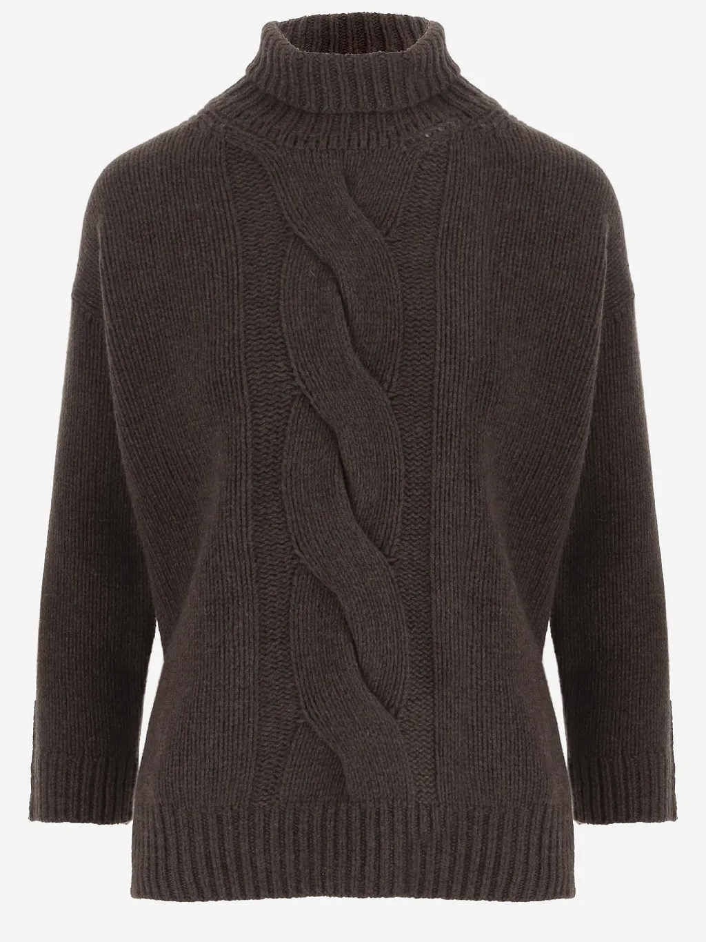 Bruno Manetti Cable Knit Sweater In Wool And Cashmere
