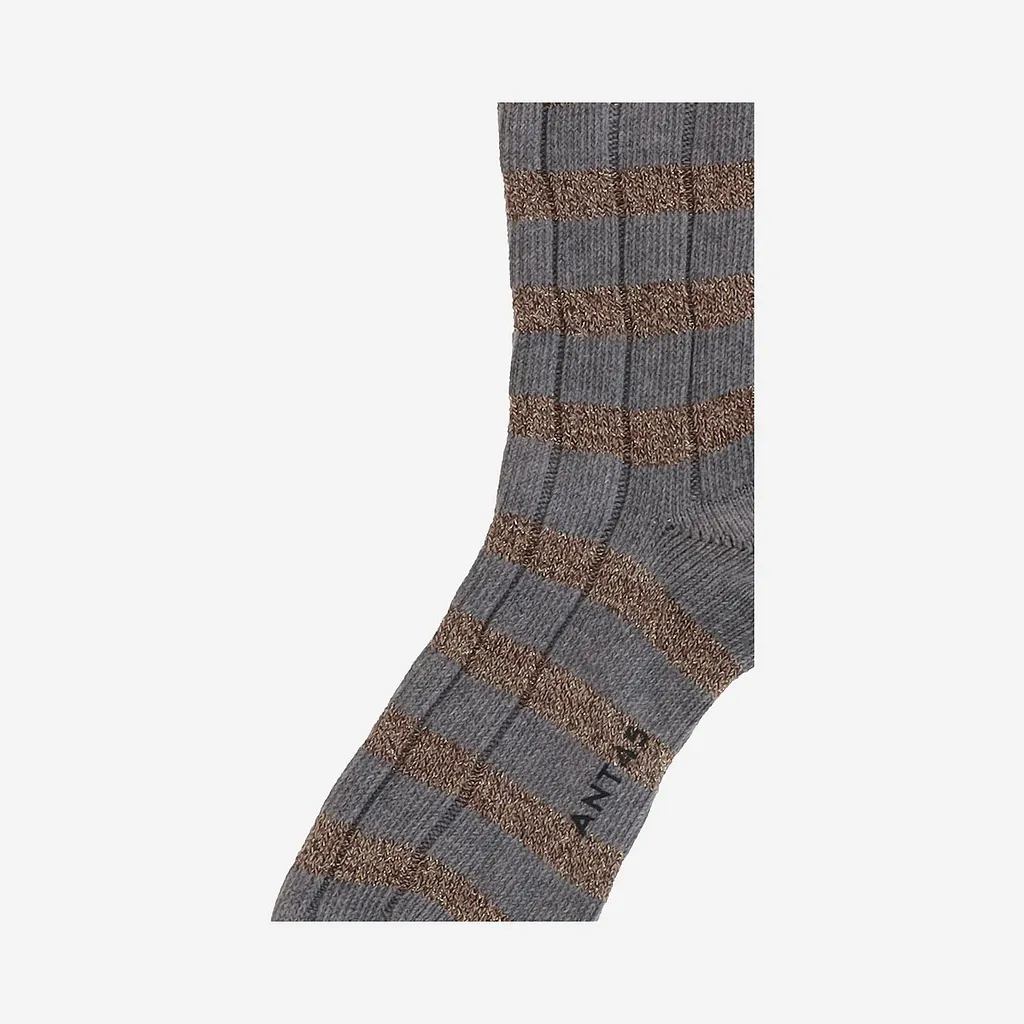 Ant45 Stretch Cotton Blend Socks With A Striped Pattern