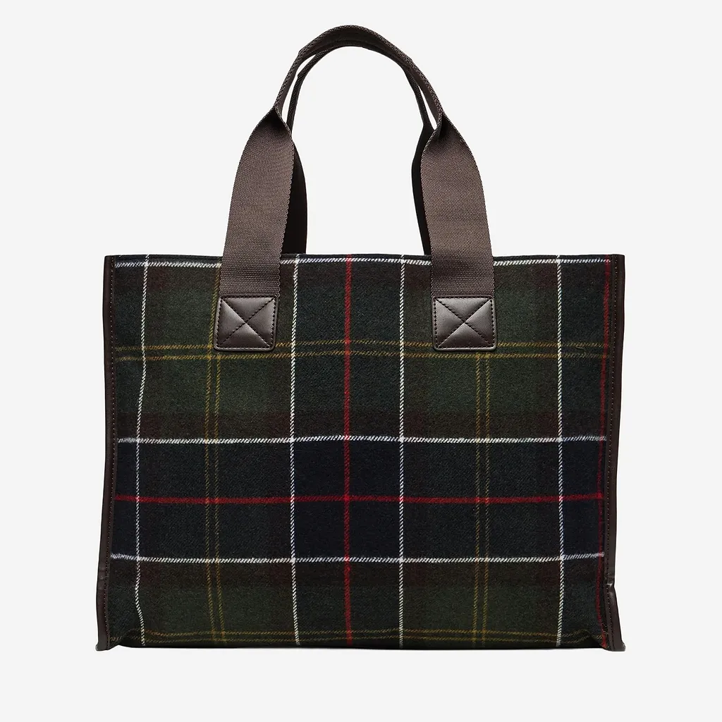 Barbour Turnberry Tote Bag In Wool Blend With Check Pattern